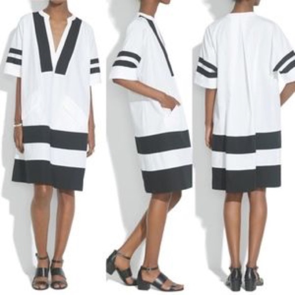 Madewell Oversized Colorblock Shirtdress NWT